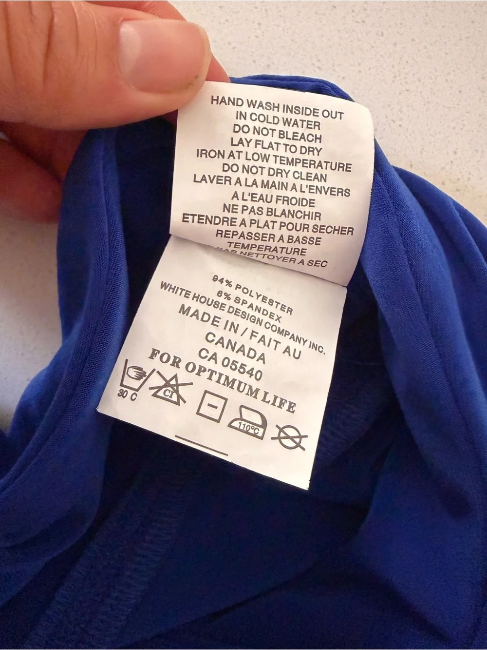 SYMPLI Solid Blue Slinky Stretch Pull On Straight Leg Casual Pants Size 8